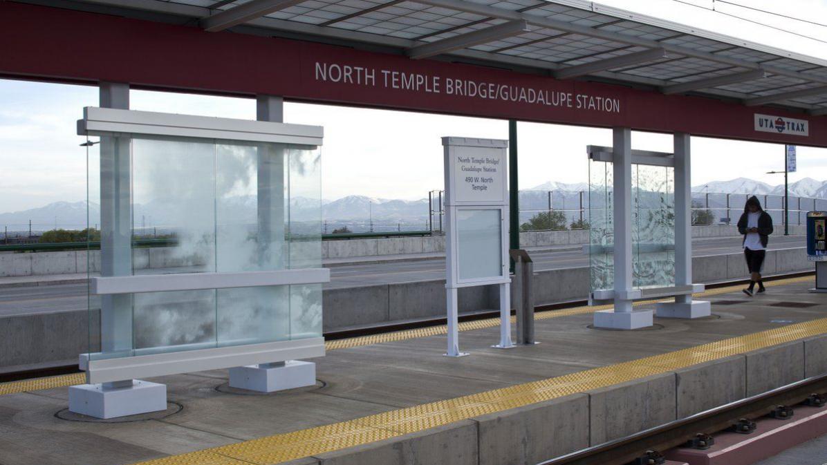 North Temple Bridge, Guadalupe Station, Salt Lake City, Utah, USA